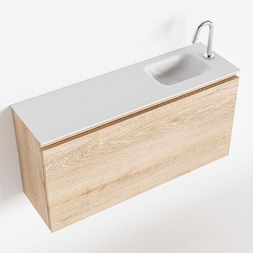 MONDIAZ OLAN 100cm toiletmeubel washed_oak. LEX wastafel, Doe-het-zelf en Verbouw, Sanitair, Bad, Nieuw, Ophalen of Verzenden