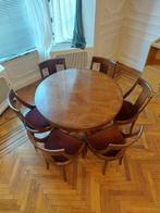 Eettafel (7) - Hout - en 6 stoelen, Antiek en Kunst