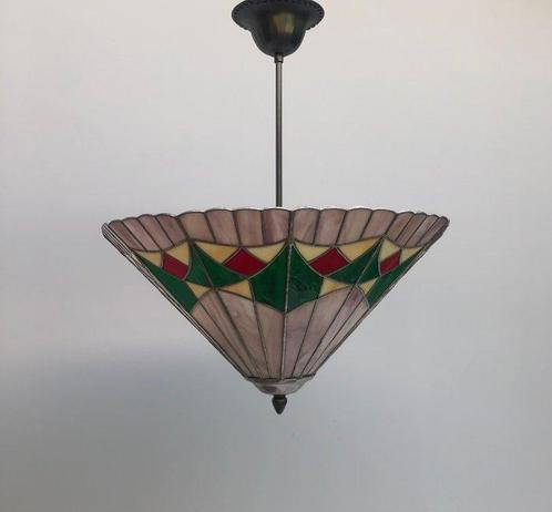 Plafondlamp - Glas-in-lood, Antiek en Kunst, Curiosa en Brocante
