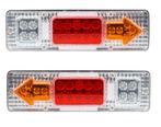 Set van 2 LED achterlichten 12 volt Type 5 Zilver, Auto-onderdelen, Vrachtwagen-onderdelen, Nieuw, Ophalen of Verzenden, Verlichting