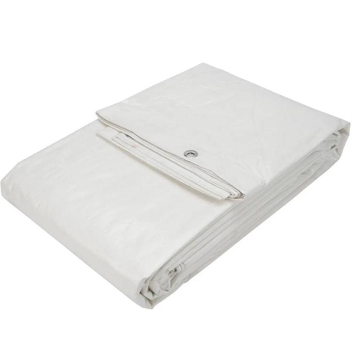 4x6 wit 250gr afdekzeil met zeilringen - bouwzeil, Doe-het-zelf en Verbouw, Hout en Planken, Nieuw, Ophalen of Verzenden