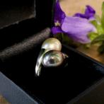 8 Krt. Ring met kunst parels (tijdloos, parel ring), Sieraden, Tassen en Uiterlijk, Antieke sieraden, Ophalen of Verzenden, Goud