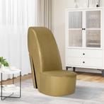 vidaXL Hakstoel kunstleer goudkleurig, Verzenden, Nieuw