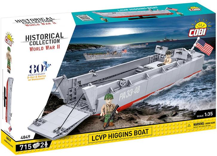 COBI 4849 LCVP- Higgins Boot (Leger bouwsets, Modelbouwsets), Kinderen en Baby's, Speelgoed | Bouwstenen, Nieuw, Verzenden