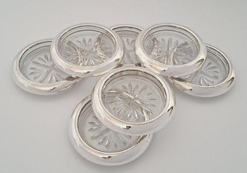 B. Rogers Silver Co - Onderzetter (7) - glasonderzetters met, Antiek en Kunst, Antiek | Goud en Zilver