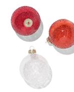 HEMA Kerstballen set 7.5cm glas stekelbal - 3 stuks, Verzenden, Nieuw