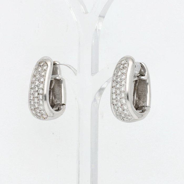 Oorbellen - 18 karaat Witgoud Diamant (Natuurlijk), Sieraden, Tassen en Uiterlijk, Oorbellen