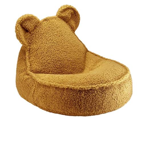 Zitzak in de vorm van een beer van teddy stof – kleur Mapl, Kinderen en Baby's, Kinderkamer | Inrichting en Decoratie, Nieuw, Ophalen of Verzenden