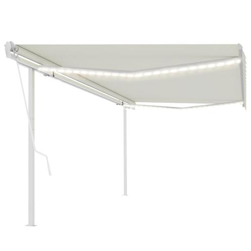 vidaXL Luifel automatisch met LED en windsensor 5x3 m, Tuin en Terras, Zonneschermen, Nieuw, Verzenden