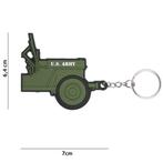 Sleutelhanger PVC - Voorkant van Willy Jeep Groen NIEUW, Nieuw, Ophalen of Verzenden