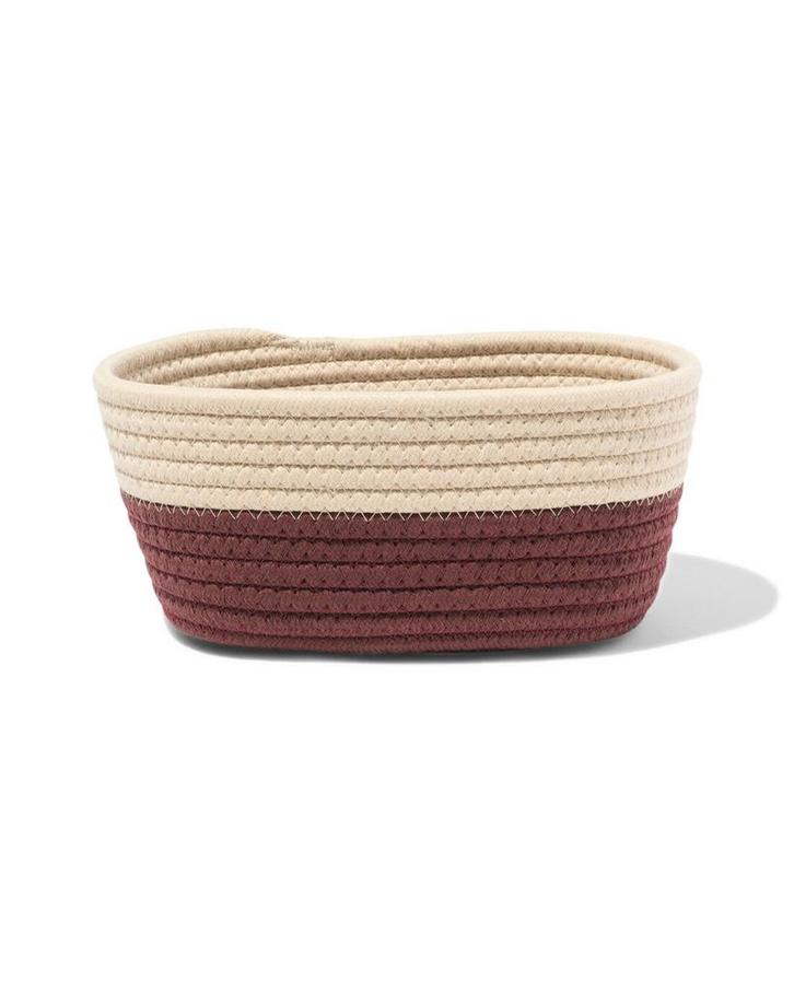 HEMA Mand 23x11cm touw beige-bruin, Huis en Inrichting, Kasten | Overige, Nieuw, Verzenden