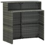 Tuinbartafel 120x55x110 cm poly rattan grijs (Tafels), Tuin en Terras, Verzenden, Nieuw