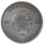 Niue. 2 Dollars 2022 1oz Niue Shamrock Antique Finish Silver