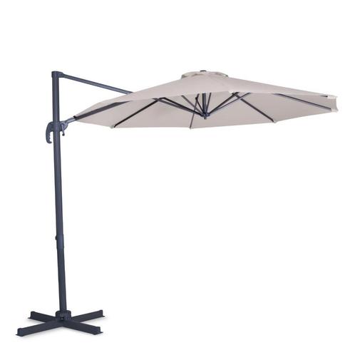 Zweefparasol Bardolino Ø300cm – Premium parasol | Beige, Tuin en Terras, Parasols, Nieuw, Verzenden