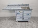 RVS Spoeltafel Spoelbak klapdeuren 140 cm Horeca, Ophalen of Verzenden, Nieuw zonder verpakking
