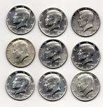 Verenigde Staten. Half Dollar 964-69/ Lot of 9  (Zonder