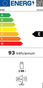 ETNA KKO682 - Onderbouw deur-op-deur koelkast - 82cm -, Verzenden, Zo goed als nieuw