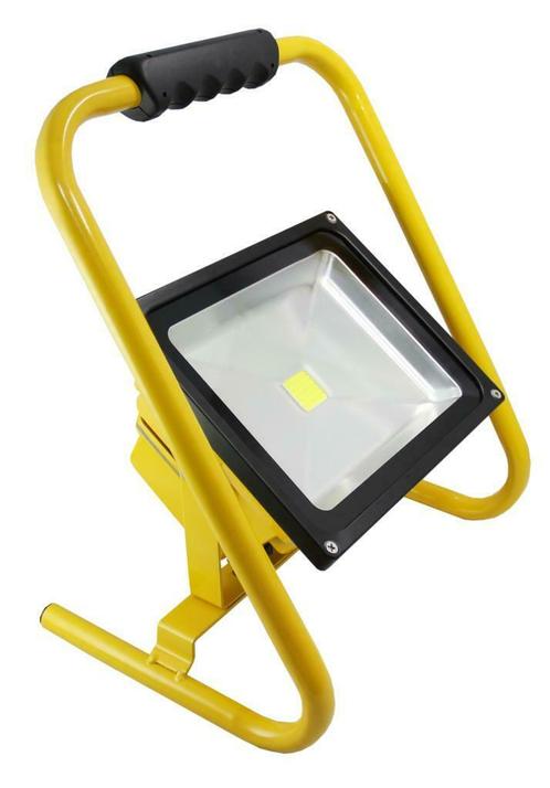 LED Bouwlamp - 30 Watt  - Oplaadbaar -  Koel Wit, Doe-het-zelf en Verbouw, Bouwverlichting, Lamp met armatuur, Nieuw, Minder dan 50 watt