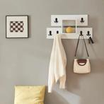 Wandkapstok Vänd 32x60x14 cm wit en zwart [en.casa], Huis en Inrichting, Kasten | Kledingkasten, Verzenden, Nieuw