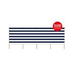 Strand windscherm 5 meter blauw wit, Nieuw, Verzenden