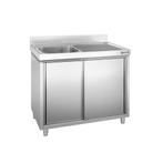 GGM Gastro | Spoelkast PREMIUM - 1000x600mm - met 1 spoelbak, Verzenden, Nieuw in verpakking, RVS Meubilair