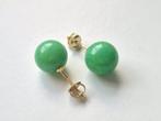 Zonder Minimumprijs - Oorbellen - 18 karaat Geel goud - Jade, Sieraden, Tassen en Uiterlijk, Oorbellen, Nieuw