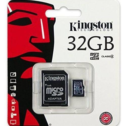 Kingston Micro SD 32GB + Adapter Class 10 — 8 G, Telecommunicatie, Mobiele telefoons | Hoesjes en Frontjes | Overige merken