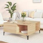 vidaXL Salontafel 80x80x36,5 cm bewerkt hout sonoma, 50 tot 100 cm, Verzenden, Nieuw, 50 tot 100 cm