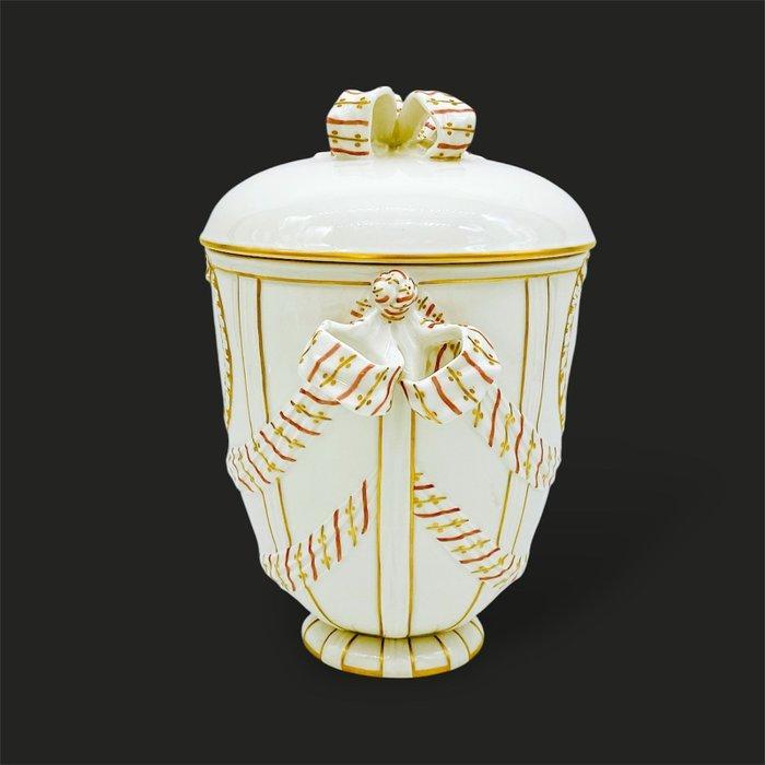 KPM - Vaas - Bandschleifen-Potpourri Vase - Porselein - 28, Antiek en Kunst, Antiek | Glas en Kristal