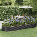 vidaXL Plantenbak 322x100x36 cm gepoedercoat staal, Tuin en Terras, Bloembakken en Plantenbakken, 100 cm of meer, Verzenden, Nieuw