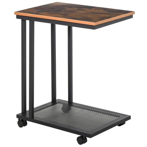 TRUUSK C-vormige Bijzettafel, Verrijdbaar, Trolley, Bijzetta, Huis en Inrichting, Tafels | Bijzettafels, Nieuw, Verzenden