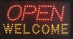 OPEN welkom lamp LED verlichting reclame bord lichtbak #F, Zakelijke goederen, Horeca | Meubilair en Inrichting, Verzenden, Nieuw in verpakking