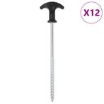 vidaXL Tentharingen 12 st Ø7 mm 20 cm gegalvaniseerd staal, Caravans en Kamperen, Kampeeraccessoires, Verzenden, Nieuw