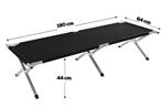 TRESKO® Campingbed - Veldbed - Ligbed - Kampeerbed - Zwart, Verzenden, Nieuw