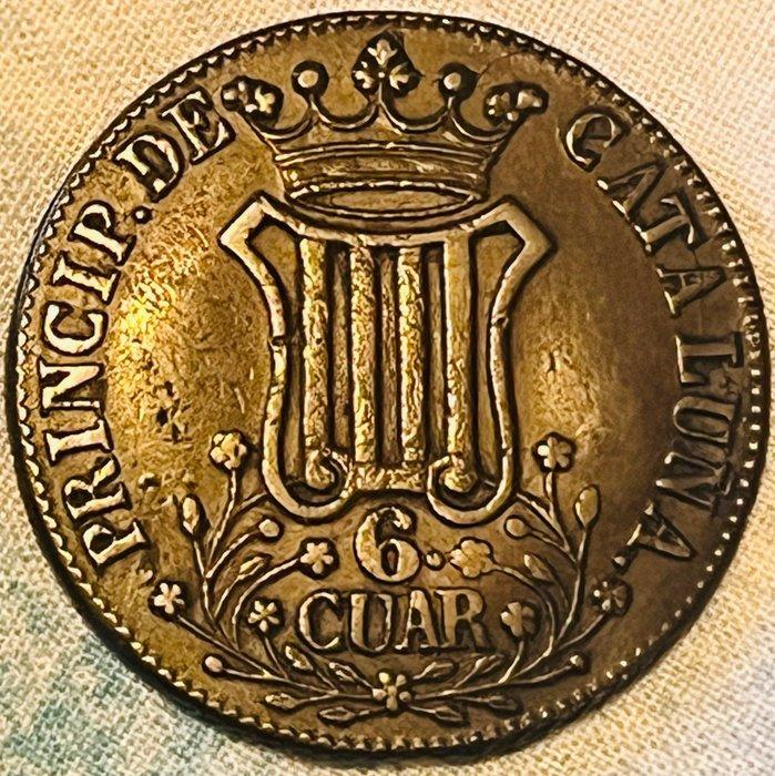 Spanje. Isabel II. 6 Cuartos 1838 (Zonder minimumprijs), Postzegels en Munten, Munten | Europa | Niet-Euromunten