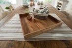 Elegant dienblad CIANO 40x40cm massief acaciahout met, Ophalen of Verzenden, Nieuw