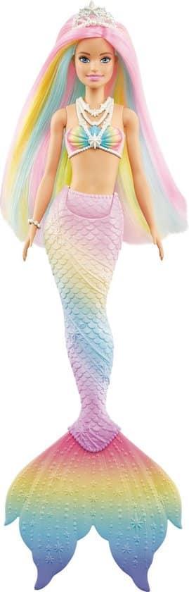 Barbie Dreamtopia Regenboogmagie - Zeemeerminpop Blond, Kinderen en Baby's, Speelgoed | Poppen, Zo goed als nieuw, Ophalen of Verzenden