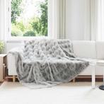 vidaXL Antislip nep konijnenbont deken Olite Grijs 240 x 270, Verzenden, Nieuw, Grijs