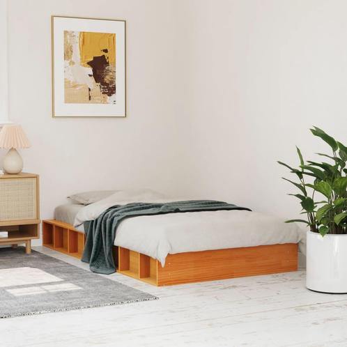 vidaXL Bedframe zonder matras massief grenenhout wasbruin, Huis en Inrichting, Slaapkamer | Bedden, Bruin, Nieuw, Hout, Eenpersoons