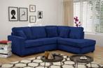 Hoekbank Groningen - hoekbanken - Blauw, Huis en Inrichting, Banken | Sofa's en Chaises Longues, Nieuw, Stof