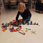 Kruzzel Houten Domino Knikkerbaan Set - 407 Stukken met D..., Ophalen of Verzenden, Nieuw
