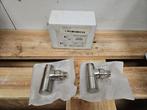 Set radiator ventielen brushed nickel / rvs, Ophalen of Verzenden, Nieuw