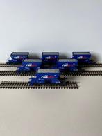 Roco H0 - 67156 - Modeltrein goederenwagon (6) - 6 blauwe, Nieuw