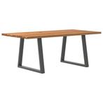 vidaXL Eettafel rechthoekig 200x100x74 cm massief eikenhout, Verzenden, Nieuw