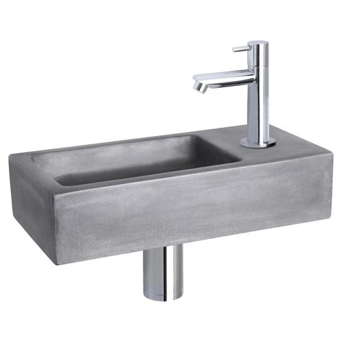 Fonteinset Differnz Ravo Beton 38.5x18.5x9 cm Donker Grijs, Doe-het-zelf en Verbouw, Sanitair, Overige typen, Nieuw, Chroom, Ophalen of Verzenden
