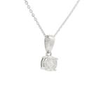Ketting met hanger - 18 karaat Witgoud - 0.22ct. tw. - 0,45