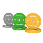 Tunturi Platinum Bumper Plate Color, 60kg, set, Verzenden, Nieuw