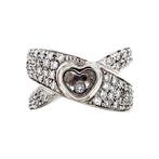 Witgouden Chopard ring met diamant 18 karaat, Verzenden, Zo goed als nieuw, Wit, Goud