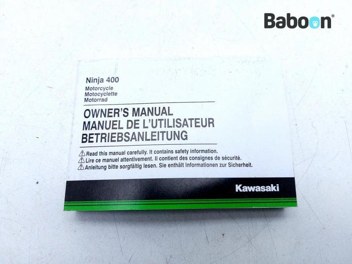 Instructie Boek Kawasaki Ninja 400 2018-> (99976-0187), Motoren, Onderdelen | Kawasaki, Gebruikt, Verzenden