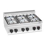 GGM Gastro | Gasfornuis - 28,5 kW - 6-pits | GHB963P |, Verzenden, Nieuw, Inbouw